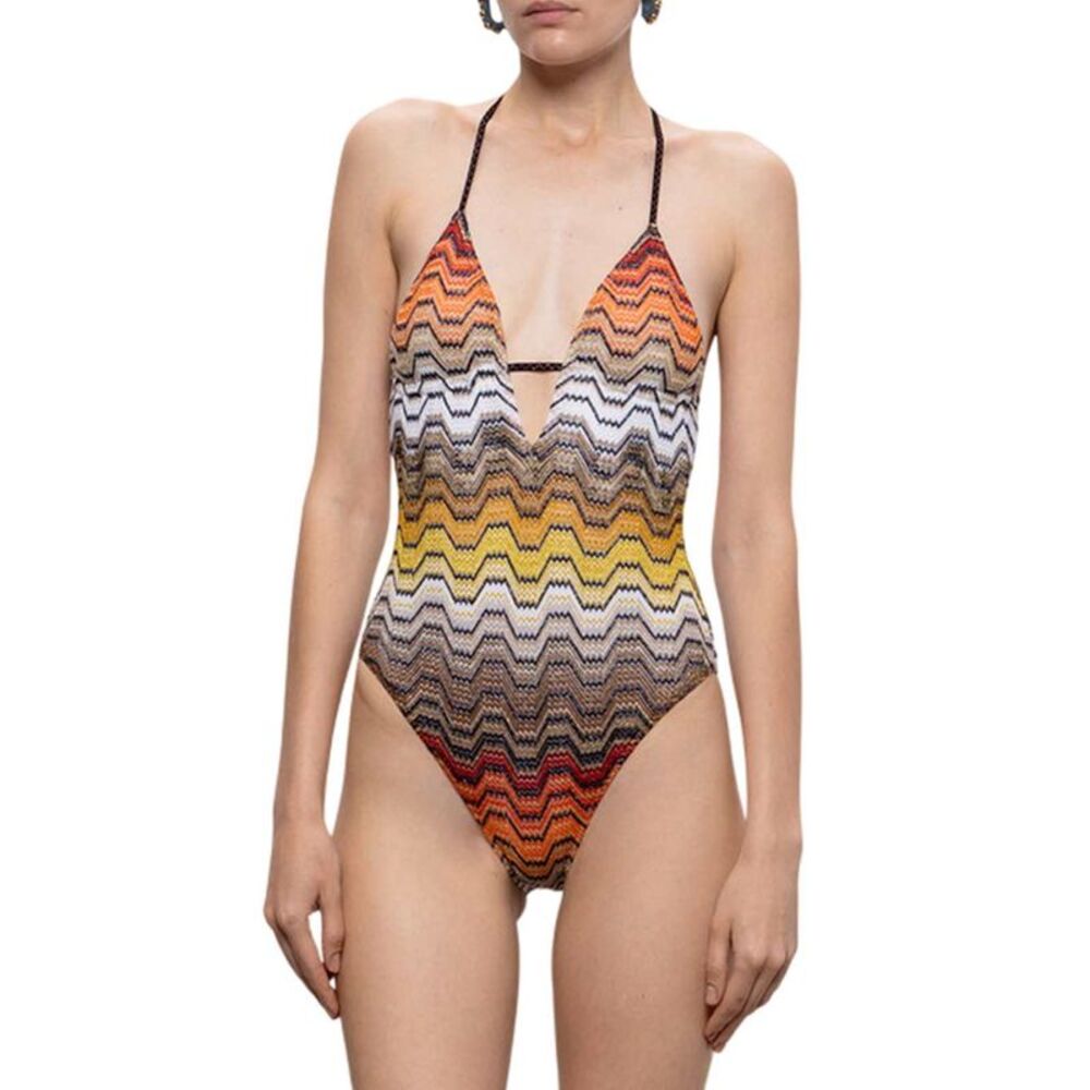 Missoni Women Halter-Neck Swimsuit With Zigzag Pattern - Picture 2 of 4